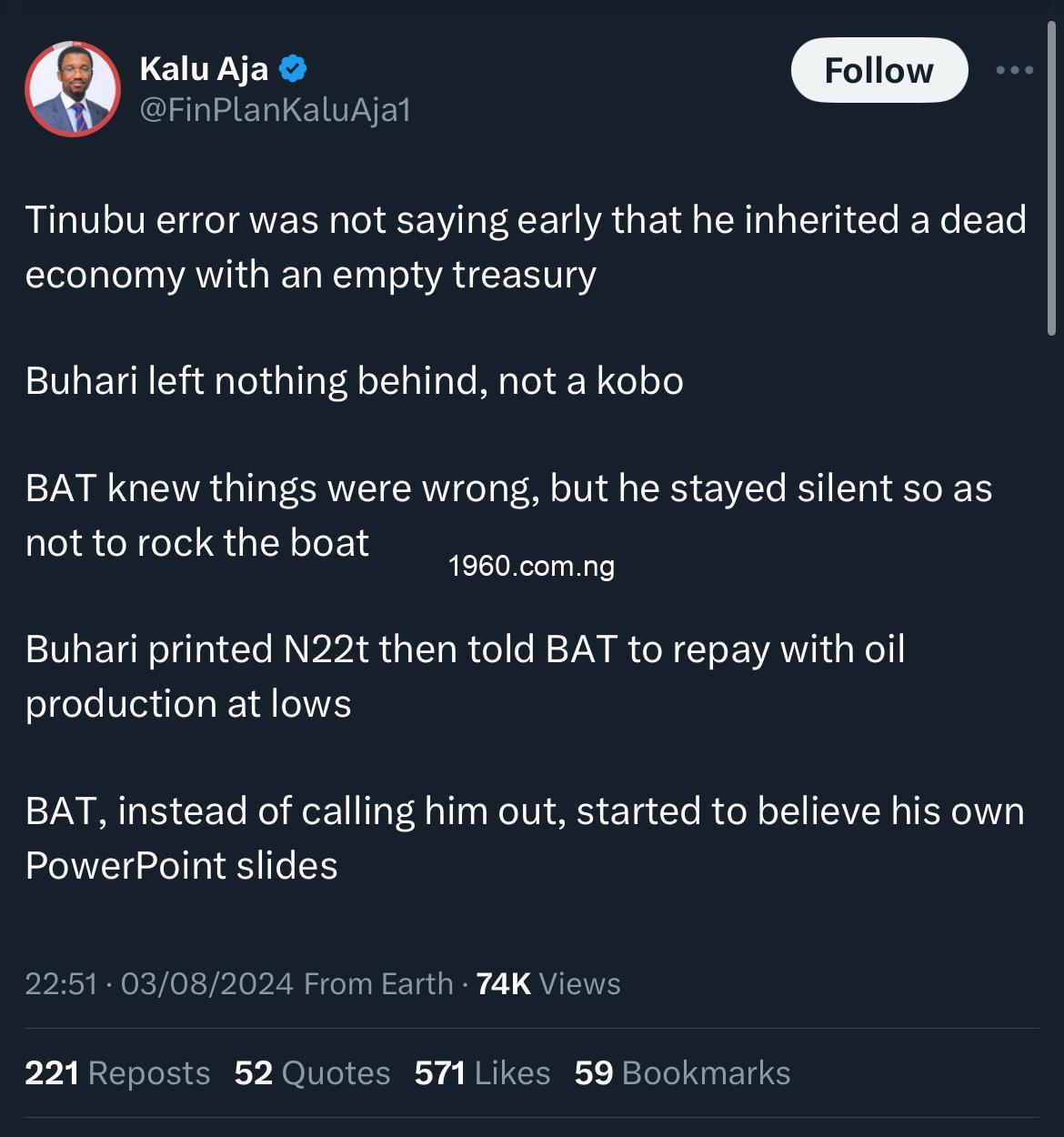 Tinubu Can’t Fail, He Knows