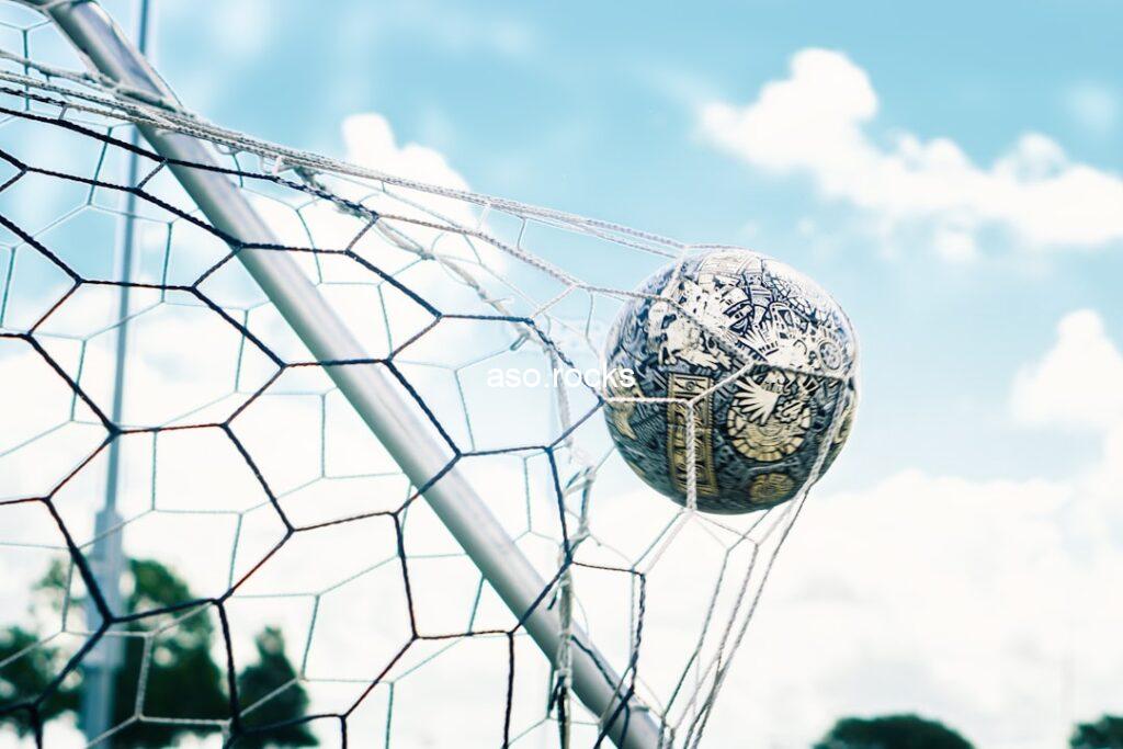 Football striking the back of the net — symbolising Osimhen's goal-scoring value and the enormous transfer fees being discussed